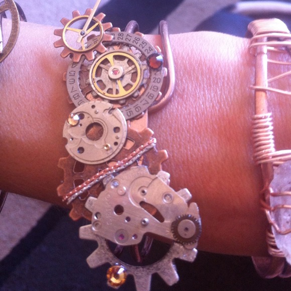 Steam punk hand made bangle