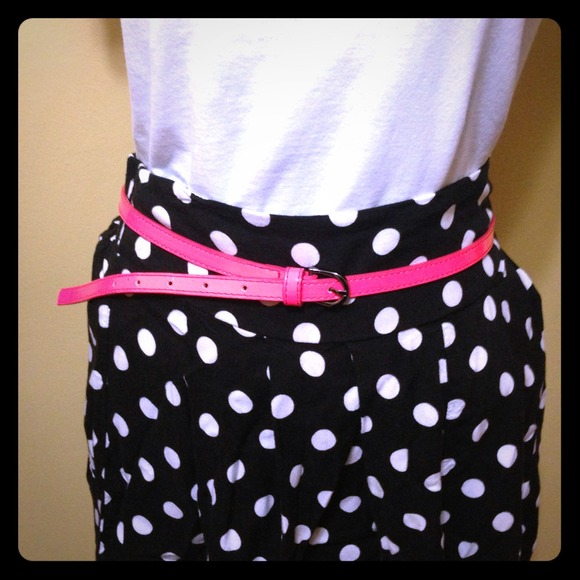 Neon pink thin belt