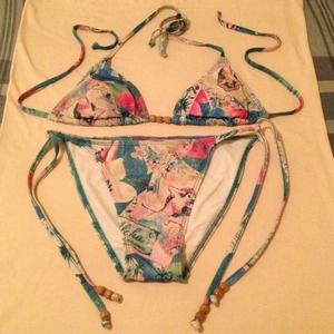 Hawaiian Beaded Bikini Swim Wear