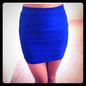Cobalt blue mini skirt