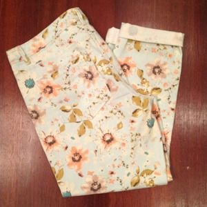 Super Cute Flower Skinny Jeans! Size 13