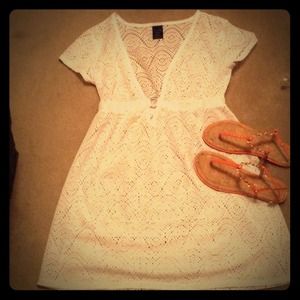 White Crotchet Coverup