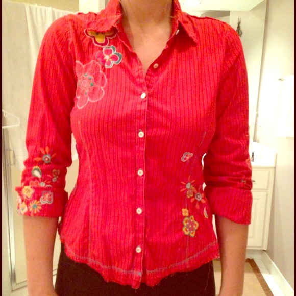 3j Workshop Johnny Was Embroidered Shirt