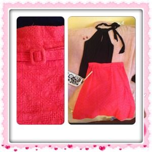 Cotton a-line skirt with modest front side slit