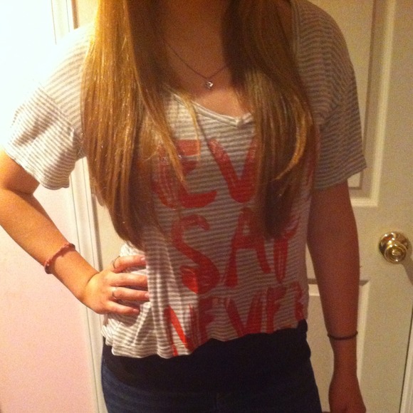 ❌Traded❌ Never Say Never Striped Shirt