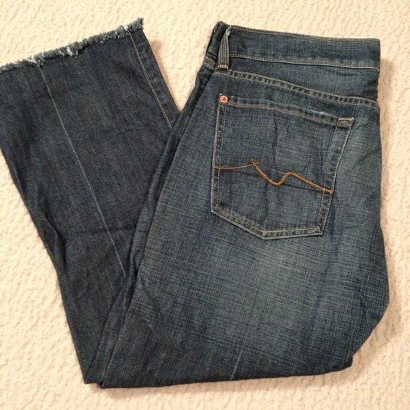 7 For All Mankind Denim Capris - Dark Blue Wash