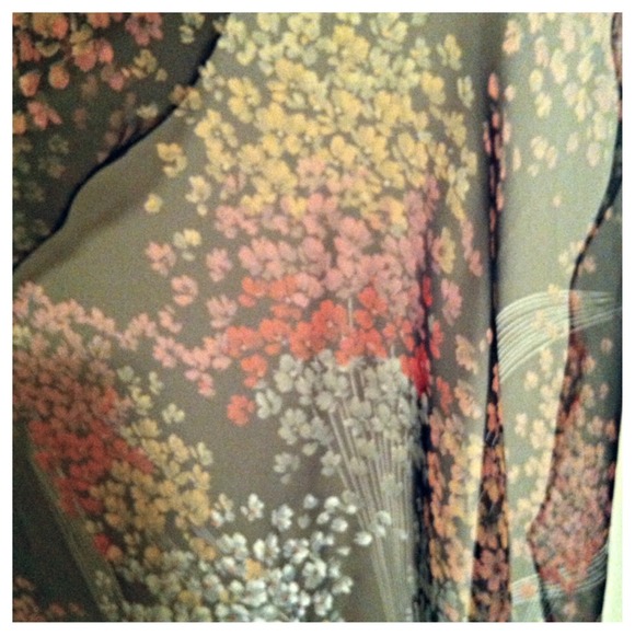 Handmade sheer black floral maxi skirt - Picture 3 of 4