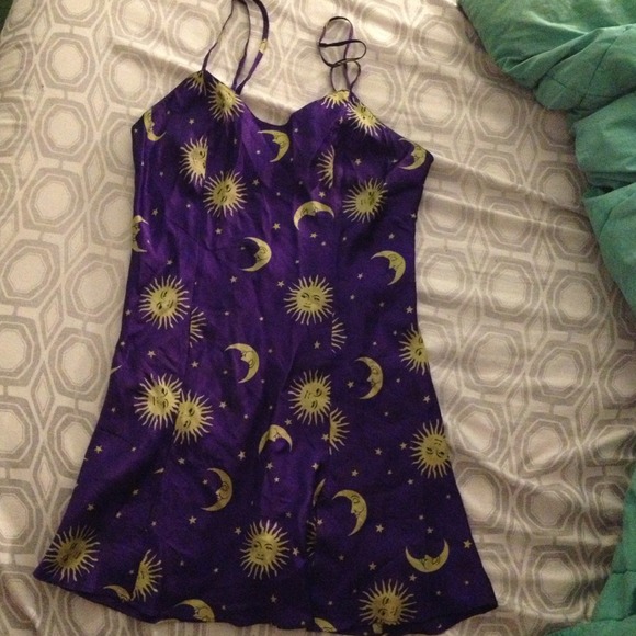 purple moons and stars night gawn