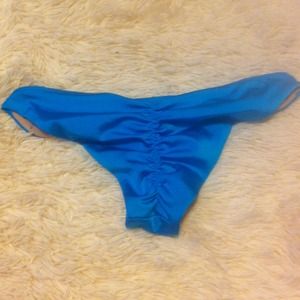 Blue scrunch butt bikini bottoms