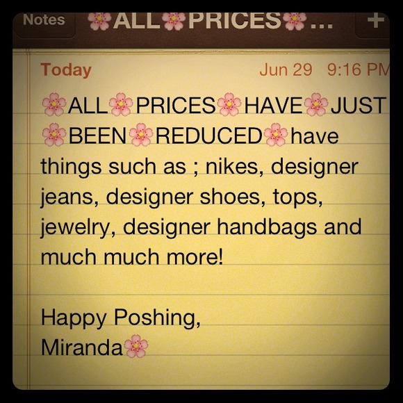 All prices reduced
