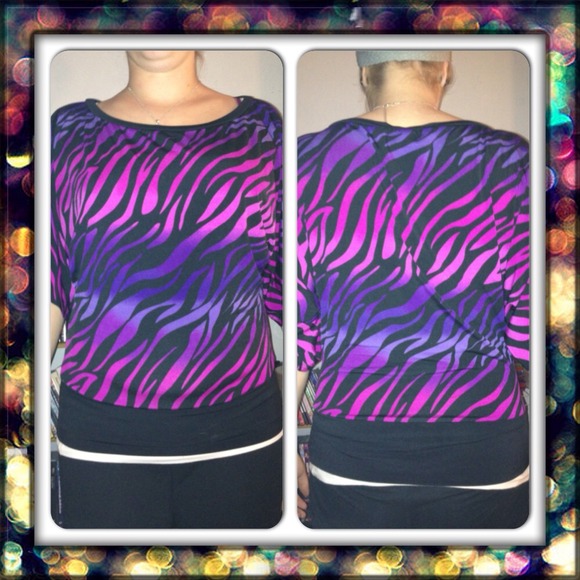 pink and purple zebra shirt