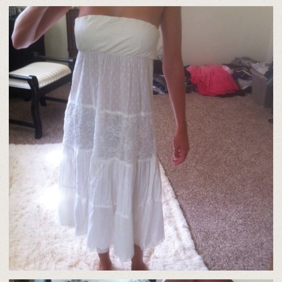 Oneill Indian summer ivory lace no strap dress NWT