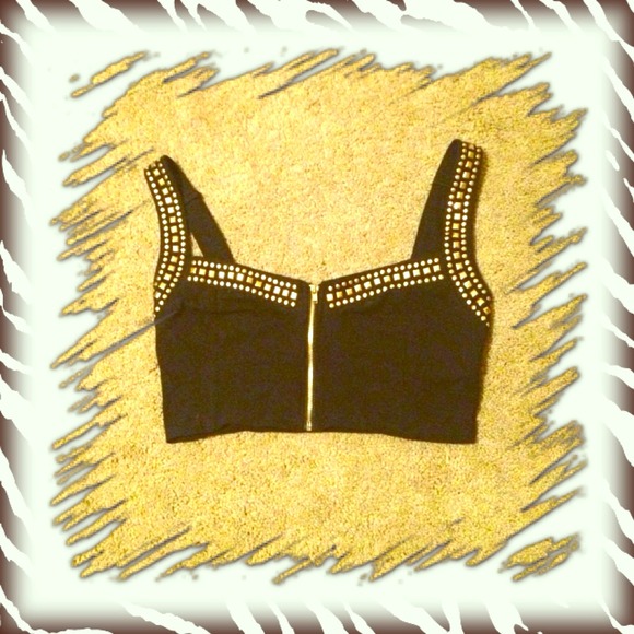 Short studded top.