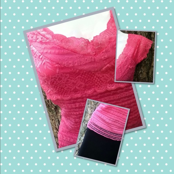 🎉🎉Sexy & sweet! Hot pink lace! - Picture 1 of 2