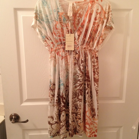 Embellished Print Dress