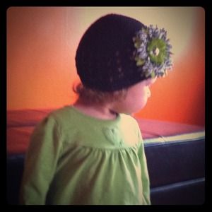 Hats with flower decor