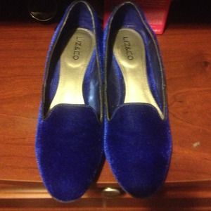Liz & Co blue suede flats