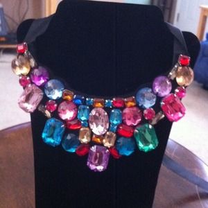 Embellished stone necklace