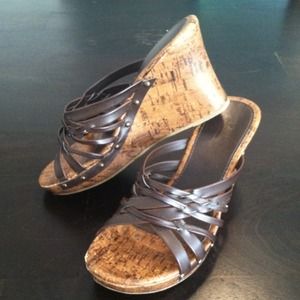 Strappy Brown Wedges