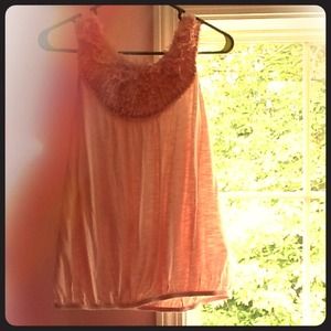 Frilly baby pink tank top!!!!