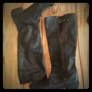 NWOT MIA black leather riding boots! Never worn
