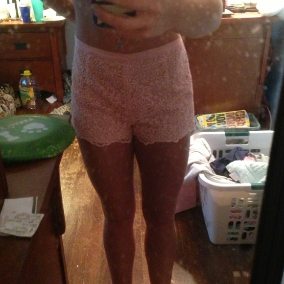NWOT Light Pink Lace Shorts NWOT