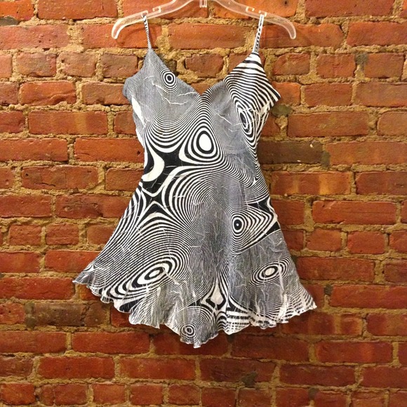 Spaghetti pressed print dress