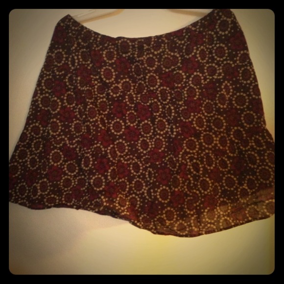Abercrombie & Fitch brown floral skirt