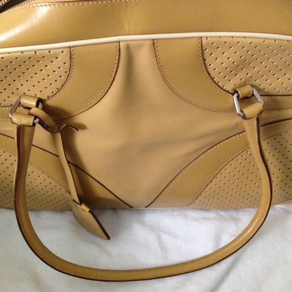 Prada Bags Authentic Vintage Tan Bowling Bag Used Poshmark
