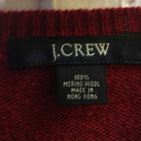 J. Crew burgundy wool sweater - Picture 2 of 2