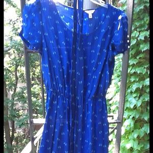 Little Bow Blue Summer Dress