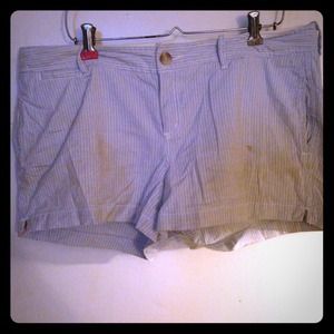 Blue and white striped old navy shorts