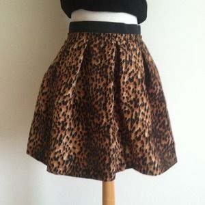 Zara leopard print skirt