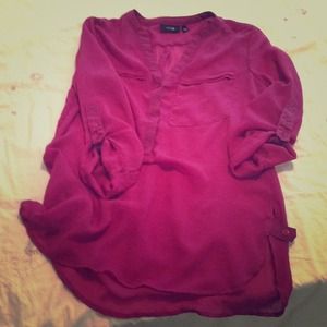 Sheer Fuschia Blouse