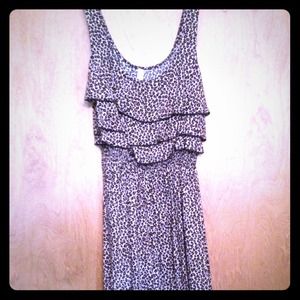 Leopard Print Ruffle Dress