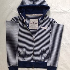 💥FLASH SALE💥 Striped Hollister Zip-up Jacket