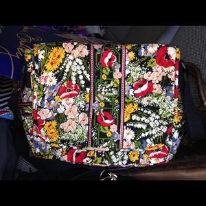 Vera Bradley Messenger Bag in Poppy Fields