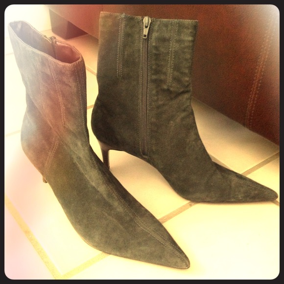 Suede ankle booties