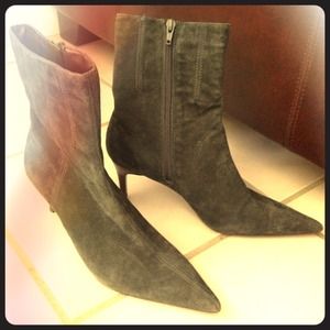 Suede ankle booties