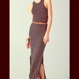 Dolce Vita jersey striped maxi dress
