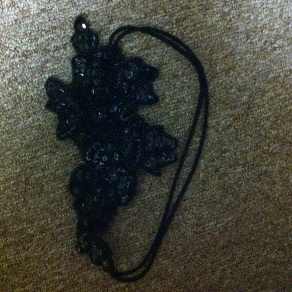 ?BUNDLED? black sequin headband
