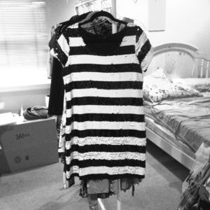 Betsey Johnson Black and White Sequined  Dress