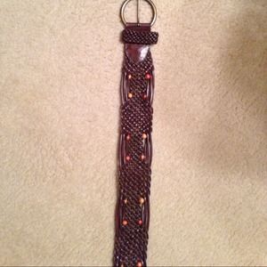 Large Brown Leather Belt