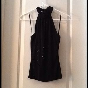 Black sequin halter top with tags!!