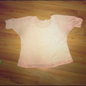 Blush pink sheer block top