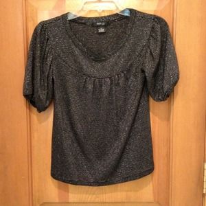 ❌Sold❌Black with silver stripes top