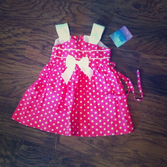 ❌SOLD❌Pink/white polka dot 18 mos dress