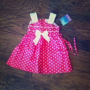 ❌SOLD❌Pink/white polka dot 18 mos dress
