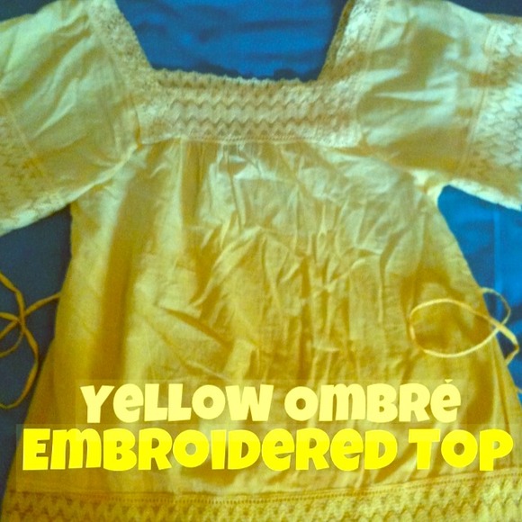 Tops - *SOLD* Yellow Ombré Top