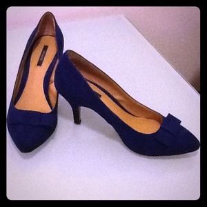 Cobalt blue kitten heel